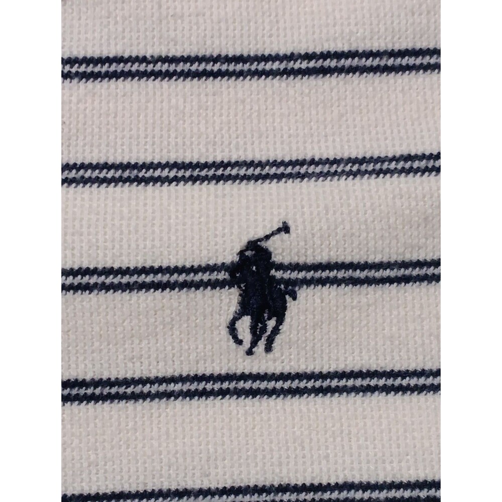 Vntg Polo Ralph Lauren Mens XL Blue White Pony Terry Cloth Polo Shirt - Picture 3 of 5